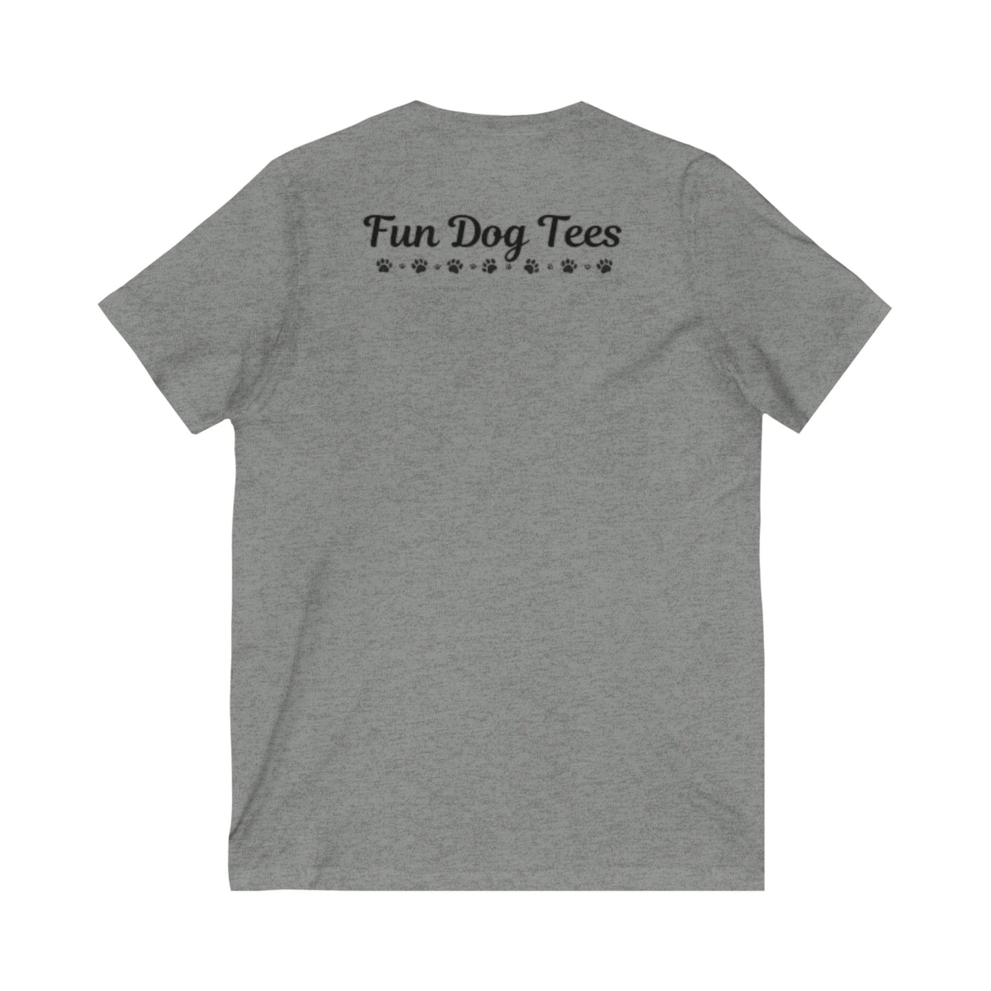 Easily Distracted by Dogs V-Neck Tee, Funny Dog Lover Shirt, Pet Owner Gift, Casual Daily Wear, Unisex Dog T-Shirt