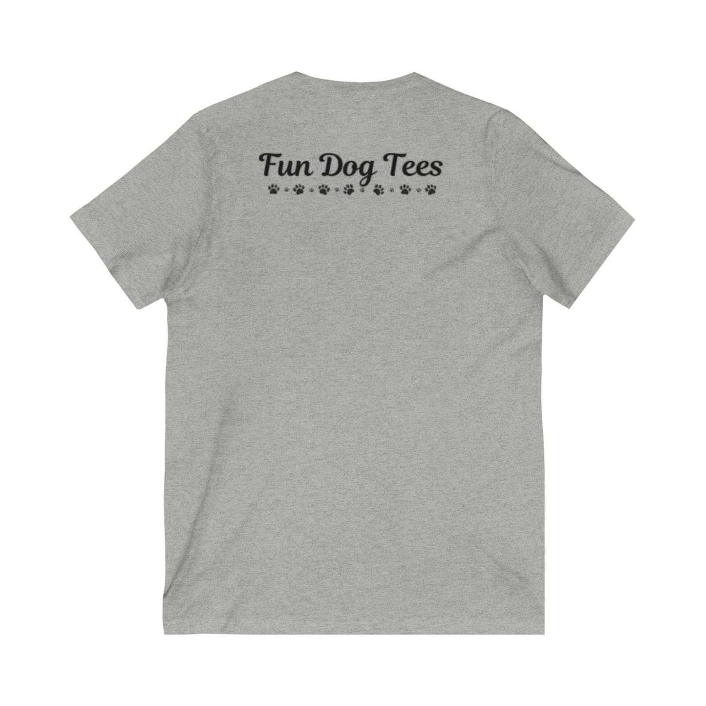 Easily Distracted by Dogs V-Neck Tee, Funny Dog Lover Shirt, Pet Owner Gift, Casual Daily Wear, Unisex Dog T-Shirt