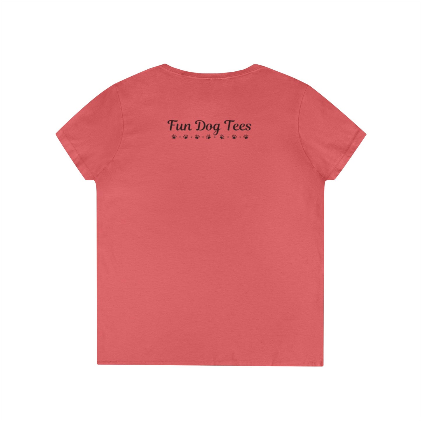 Cute Dog Lover V-Neck T-Shirt, Funny Pet Tee, Animal Lover Gift, Casual Everyday Wear, Dog Mom Shirt, Gift for Dog Owners