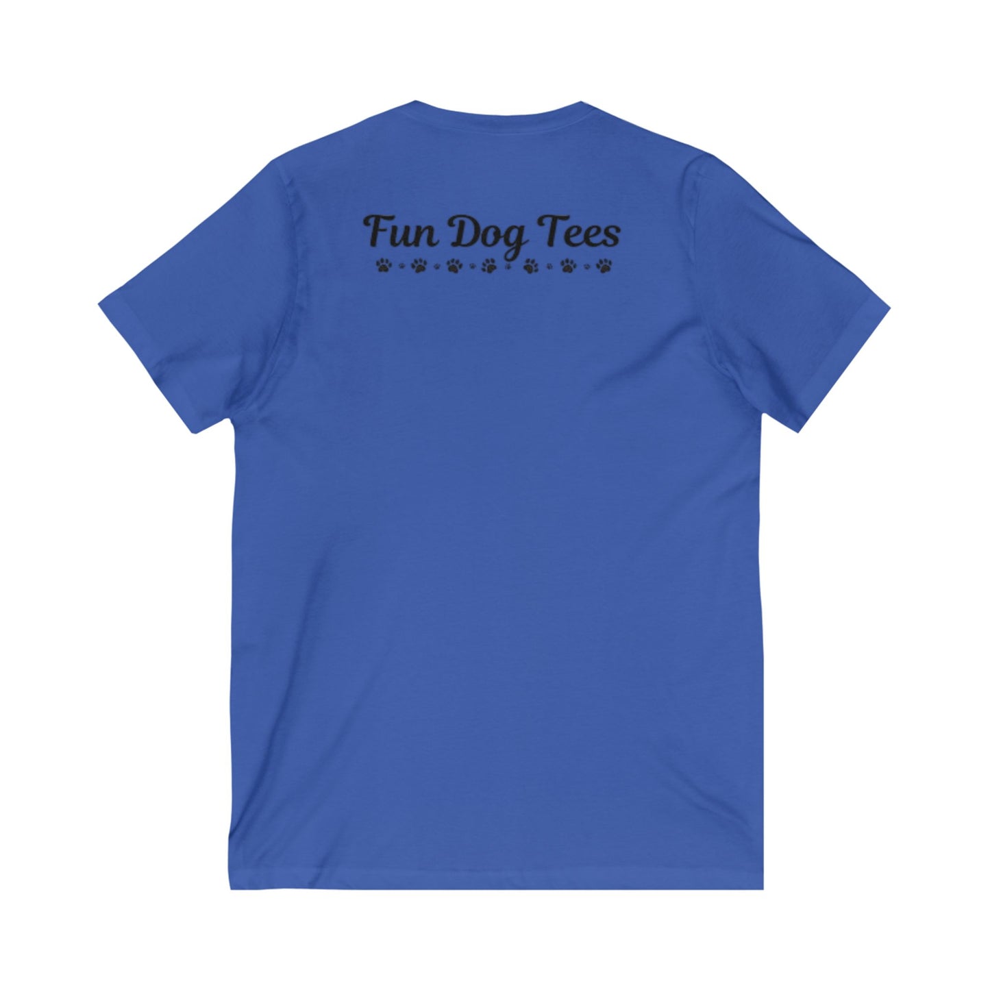 Easily Distracted by Dogs V-Neck Tee, Funny Dog Lover Shirt, Pet Owner Gift, Casual Daily Wear, Unisex Dog T-Shirt