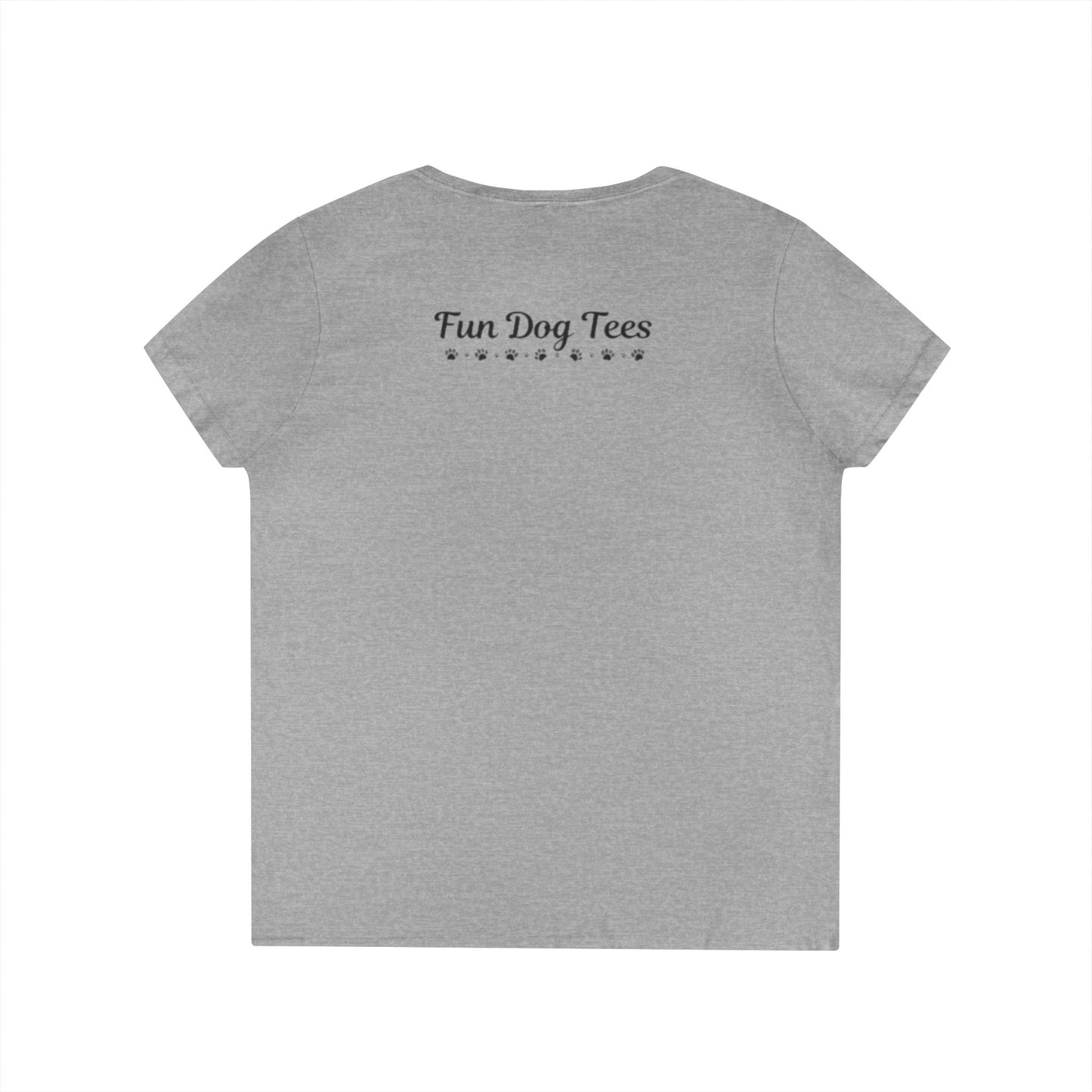 Cute Dog Lover V-Neck T-Shirt, Funny Pet Tee, Animal Lover Gift, Casual Everyday Wear, Dog Mom Shirt, Gift for Dog Owners