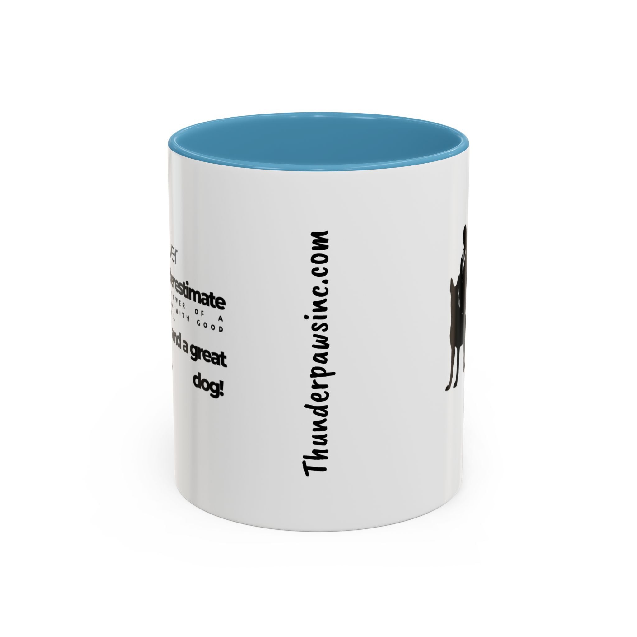 Never Underestimate a Woman Accent Coffee Mug (11, 15oz)