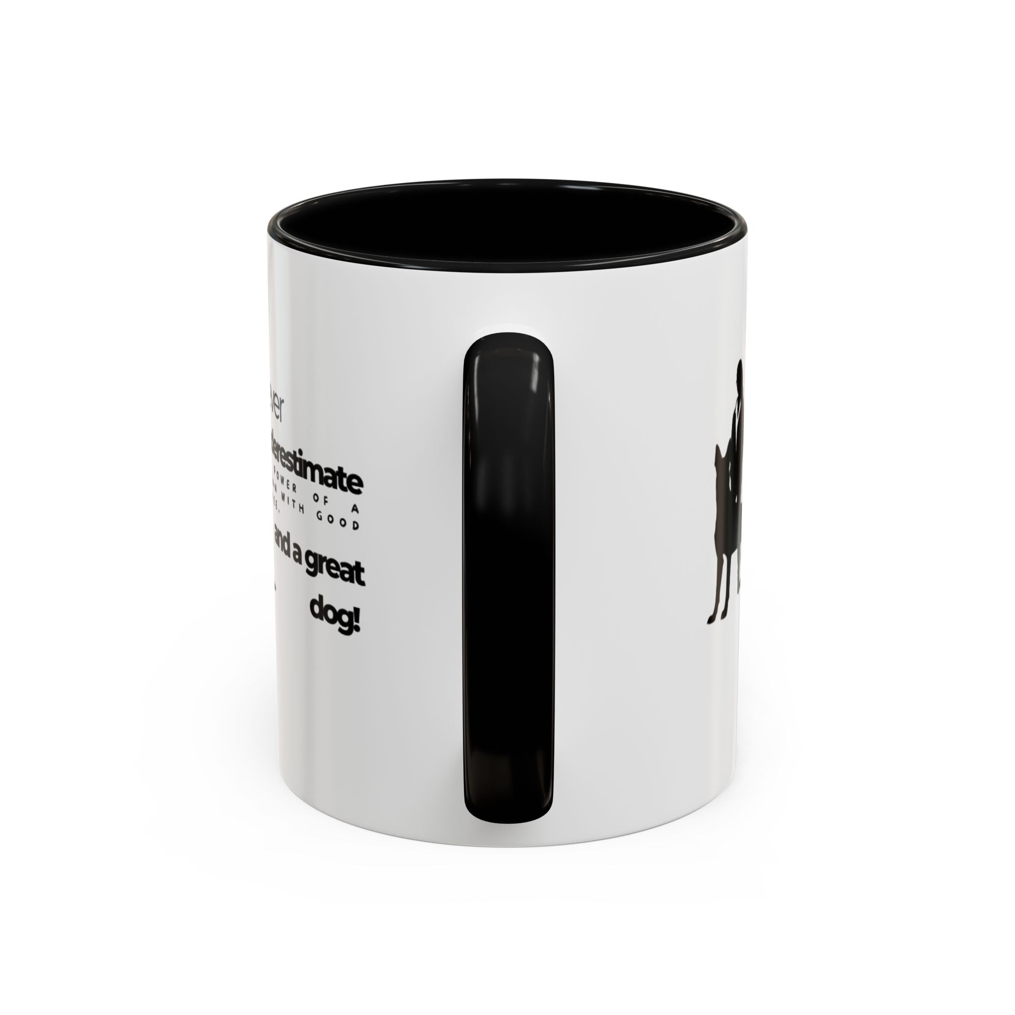 Never Underestimate a Woman Accent Coffee Mug (11, 15oz)