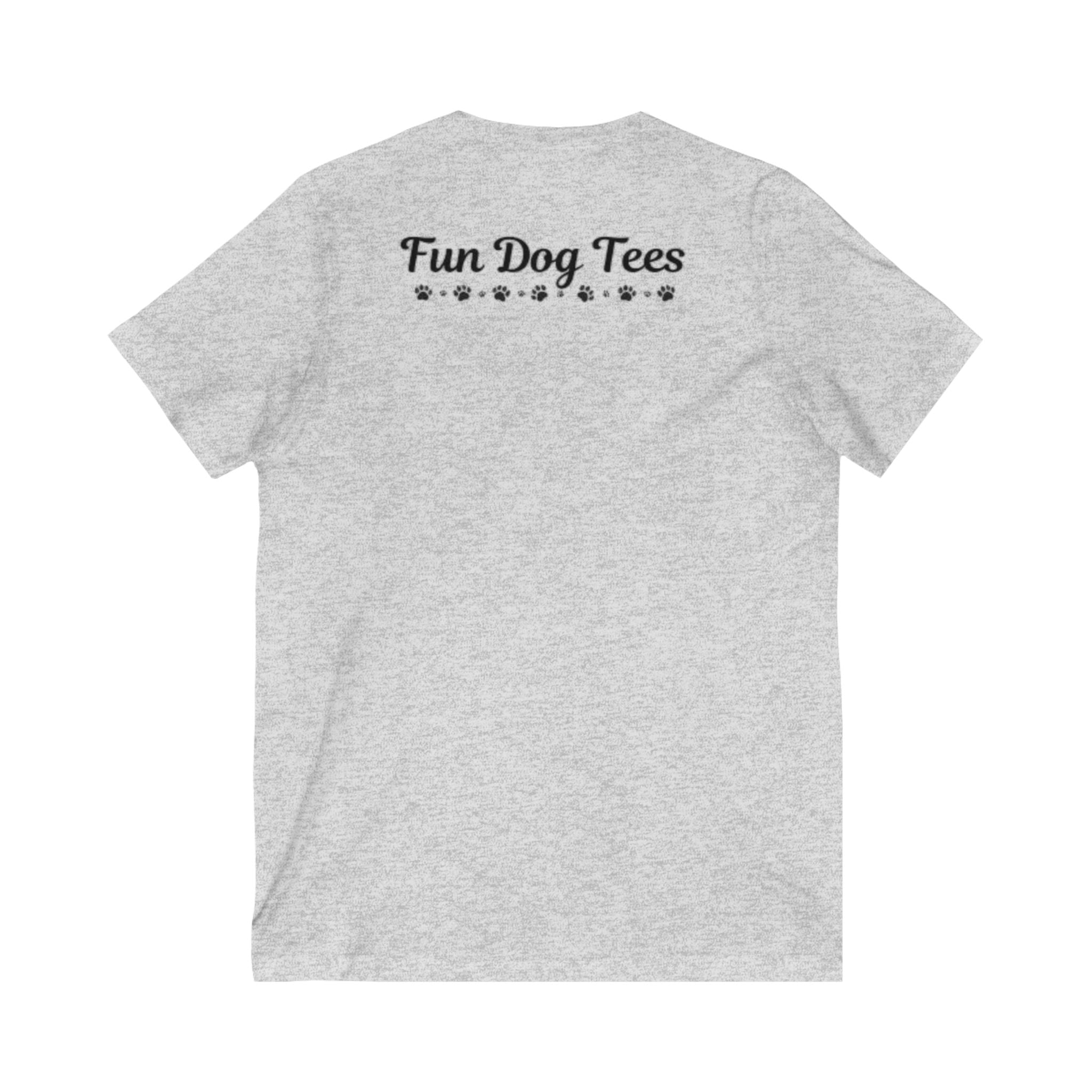 Easily Distracted by Dogs V-Neck Tee, Funny Dog Lover Shirt, Pet Owner Gift, Casual Daily Wear, Unisex Dog T-Shirt