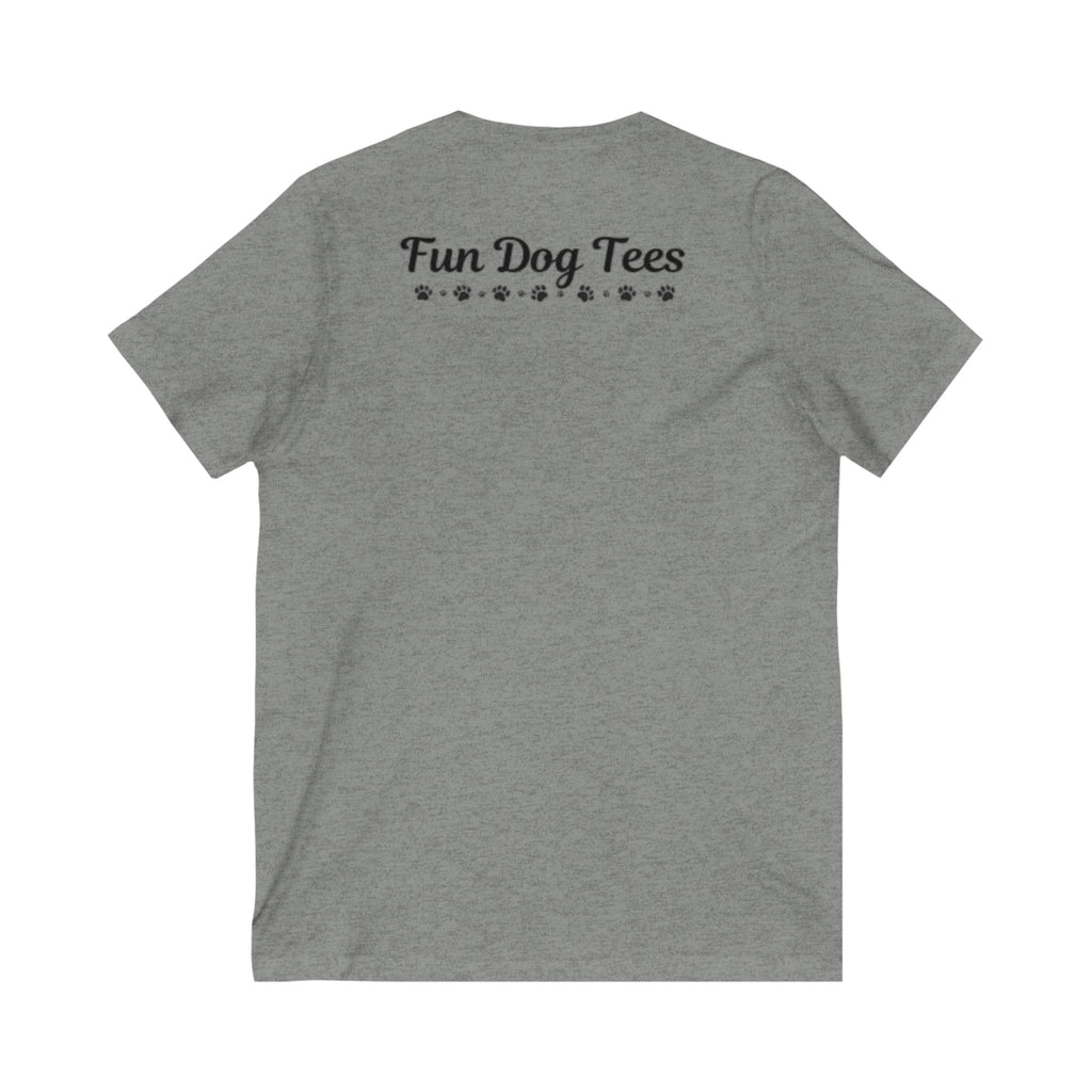 Easily Distracted by Dogs V-Neck Tee, Funny Dog Lover Shirt, Pet Owner Gift, Casual Daily Wear, Unisex Dog T-Shirt