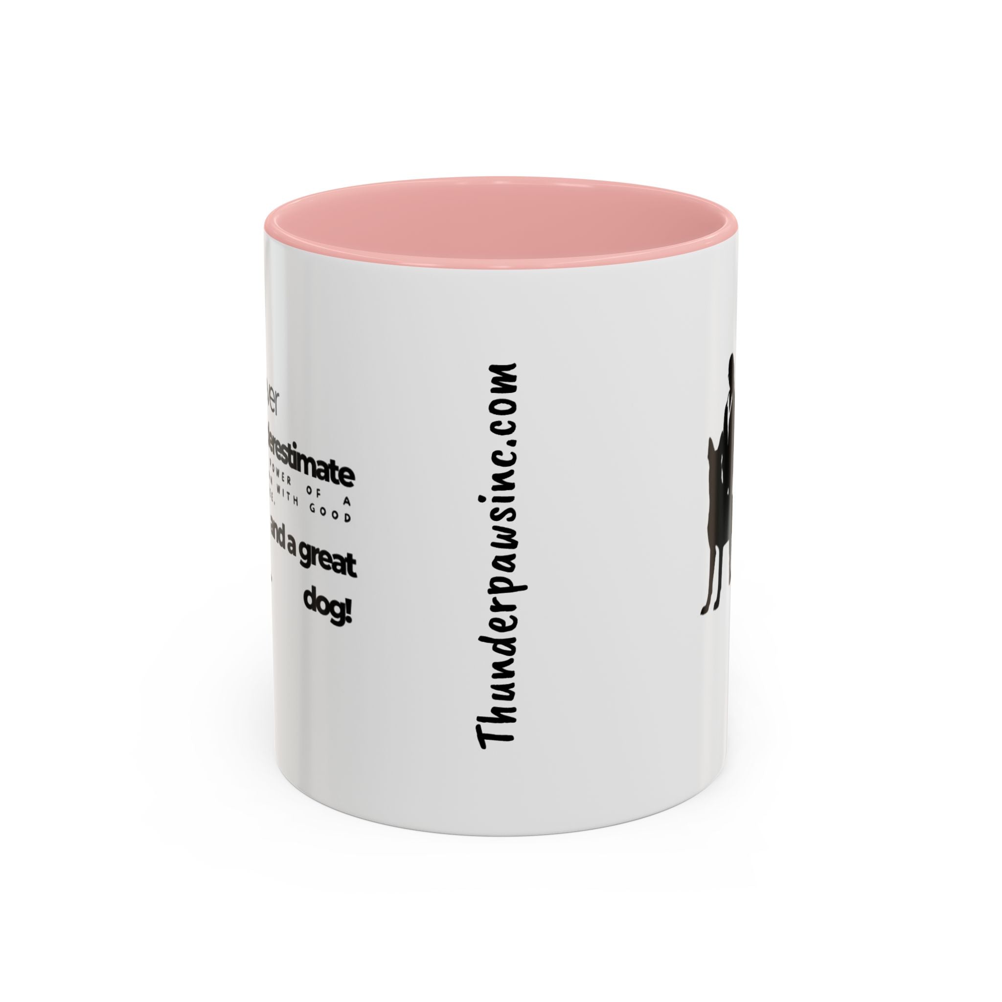 Never Underestimate a Woman Accent Coffee Mug (11, 15oz)