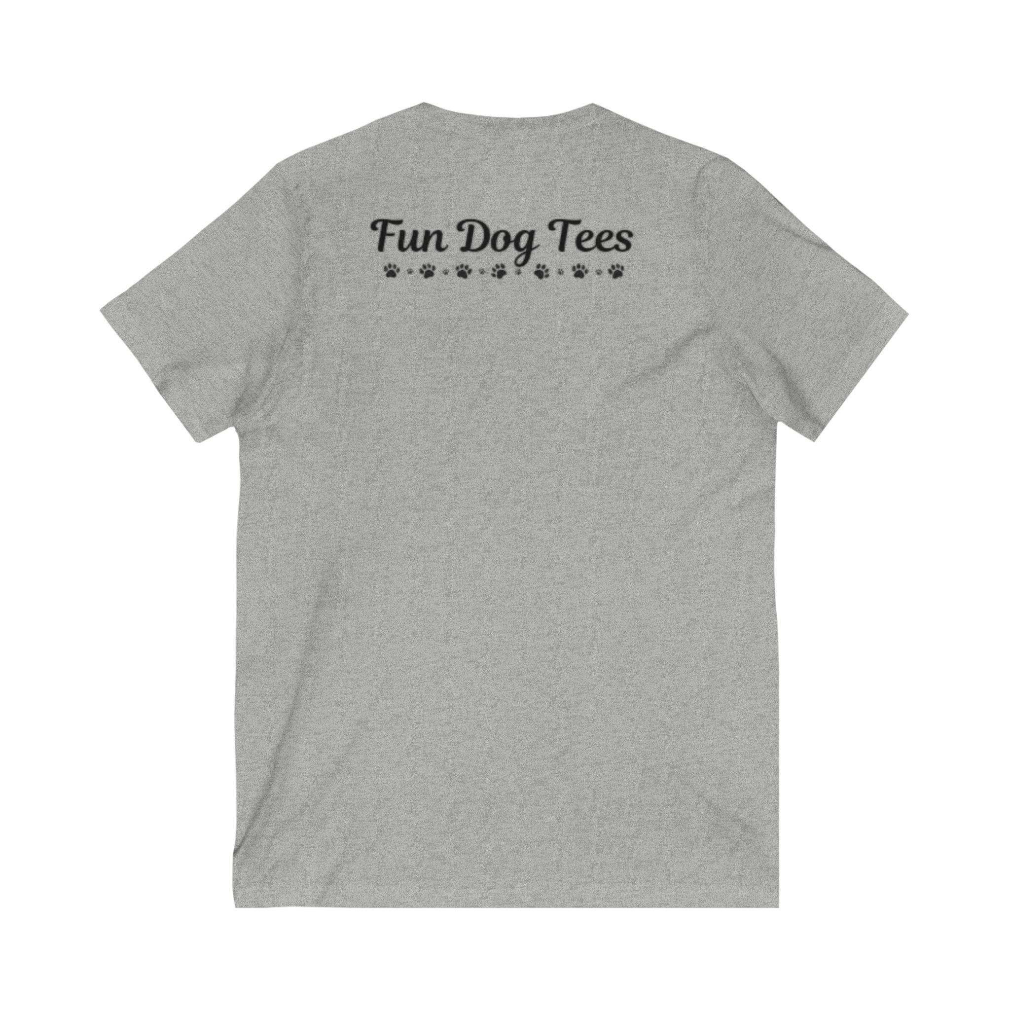 Easily Distracted by Dogs V-Neck Tee, Funny Dog Lover Shirt, Pet Owner Gift, Casual Daily Wear, Unisex Dog T-Shirt