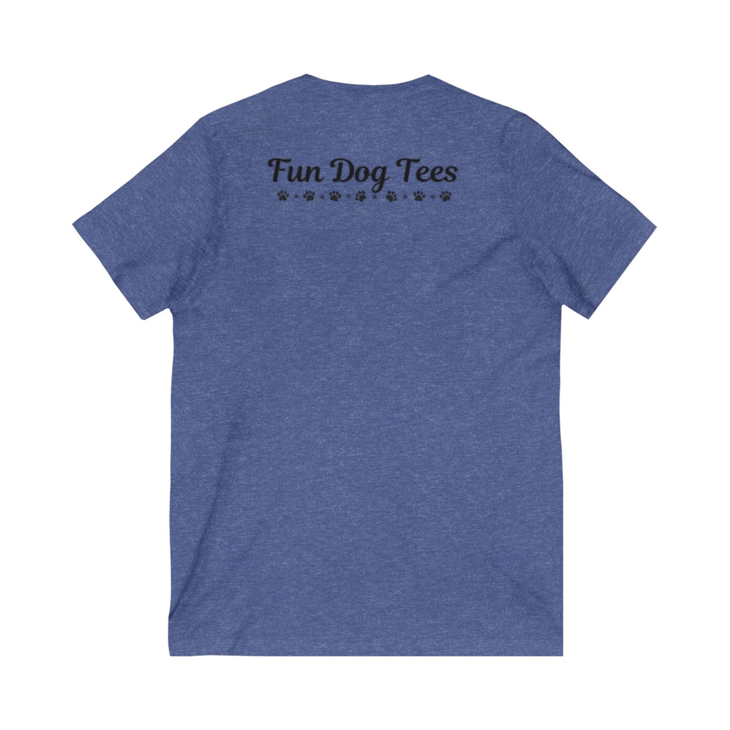 Easily Distracted by Dogs V-Neck Tee, Funny Dog Lover Shirt, Pet Owner Gift, Casual Daily Wear, Unisex Dog T-Shirt