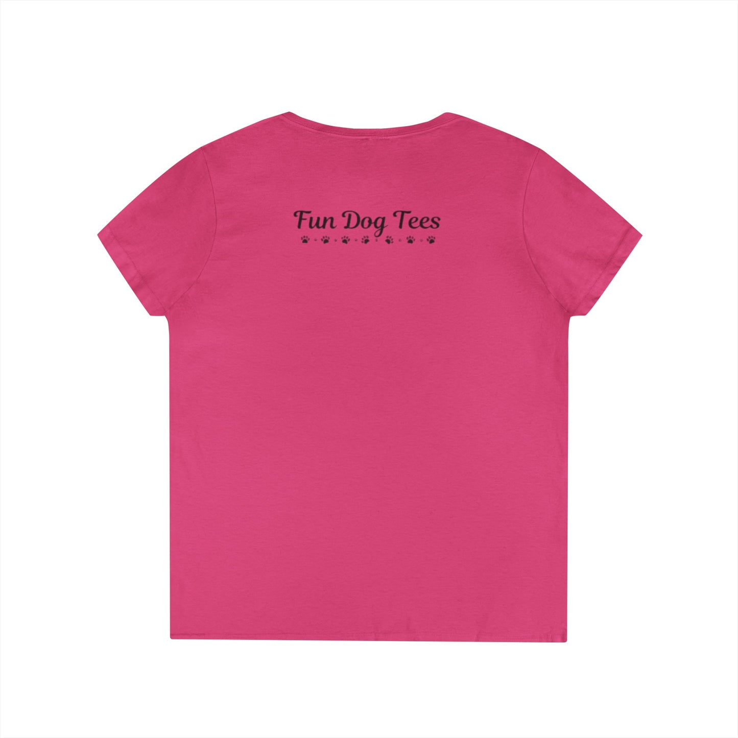 Cute Dog Lover V-Neck T-Shirt, Funny Pet Tee, Animal Lover Gift, Casual Everyday Wear, Dog Mom Shirt, Gift for Dog Owners