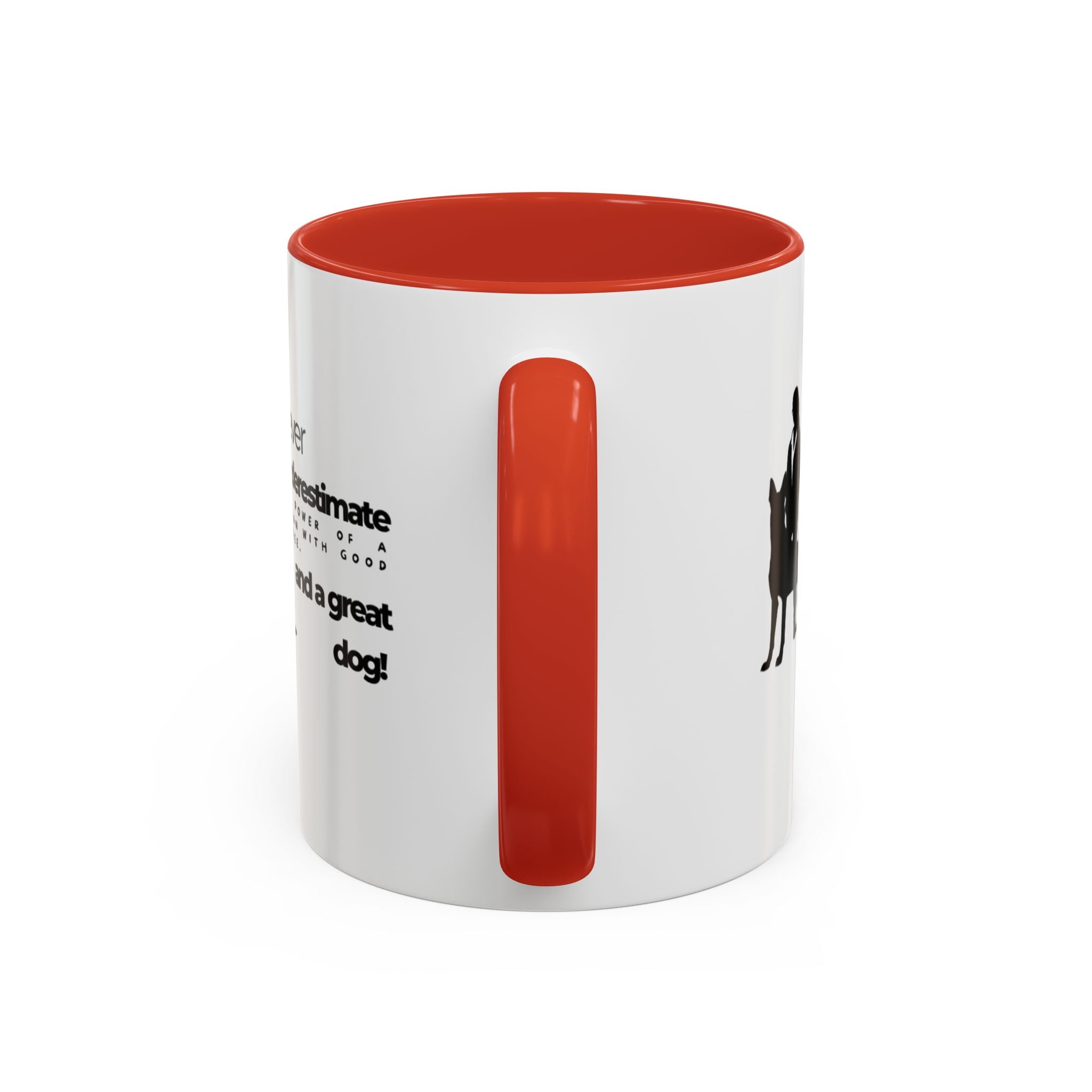 Never Underestimate a Woman Accent Coffee Mug (11, 15oz)