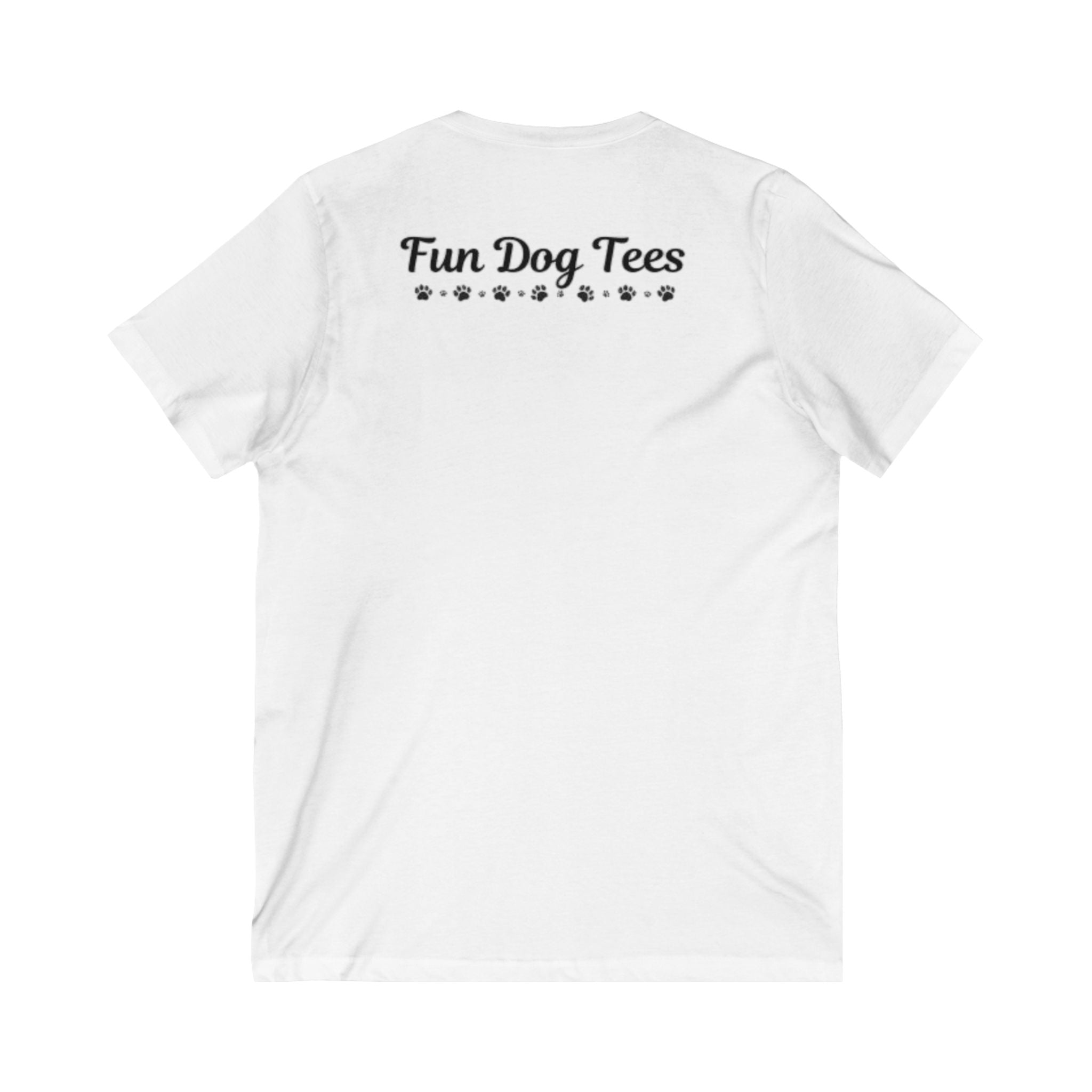 Easily Distracted by Dogs V-Neck Tee, Funny Dog Lover Shirt, Pet Owner Gift, Casual Daily Wear, Unisex Dog T-Shirt