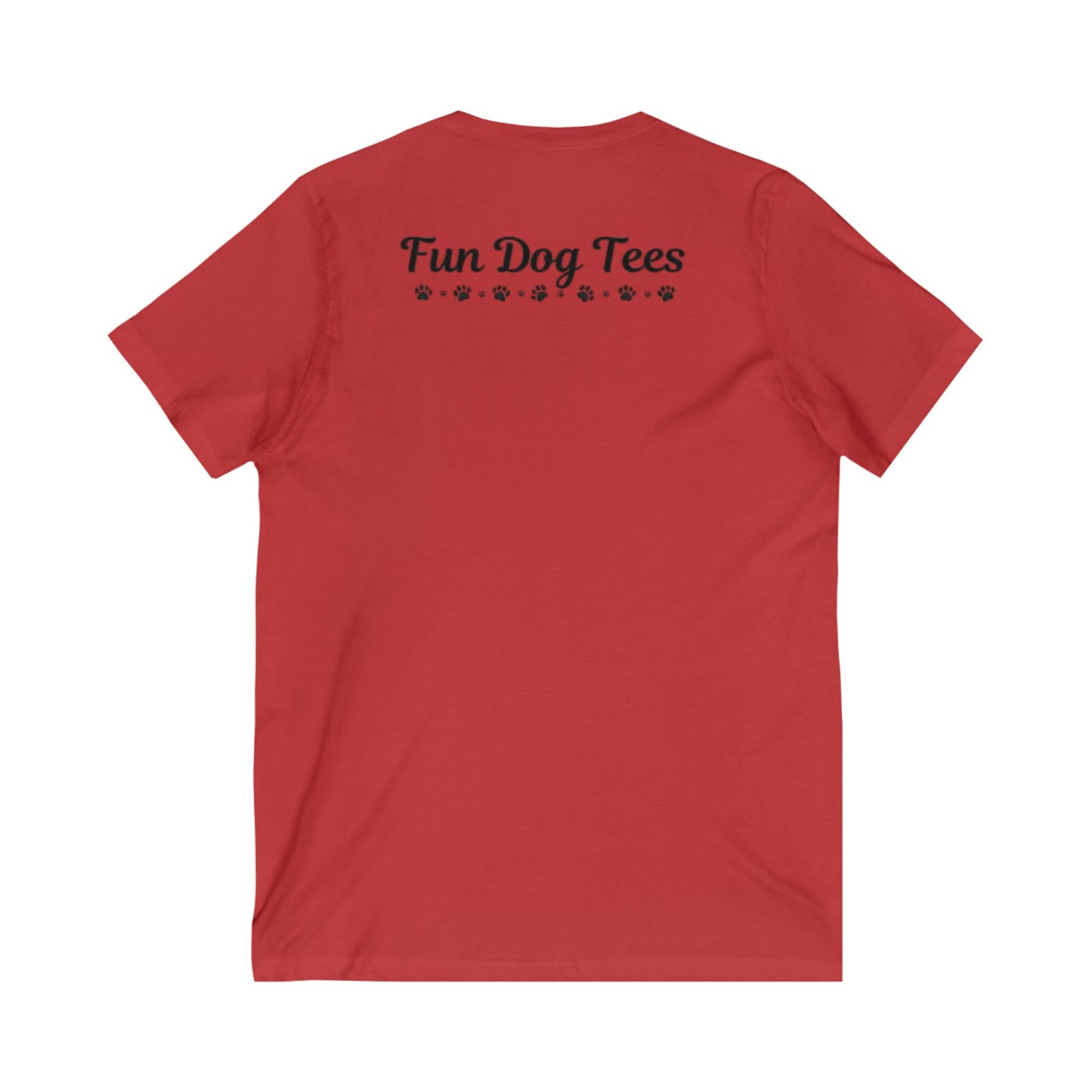 Easily Distracted by Dogs V-Neck Tee, Funny Dog Lover Shirt, Pet Owner Gift, Casual Daily Wear, Unisex Dog T-Shirt