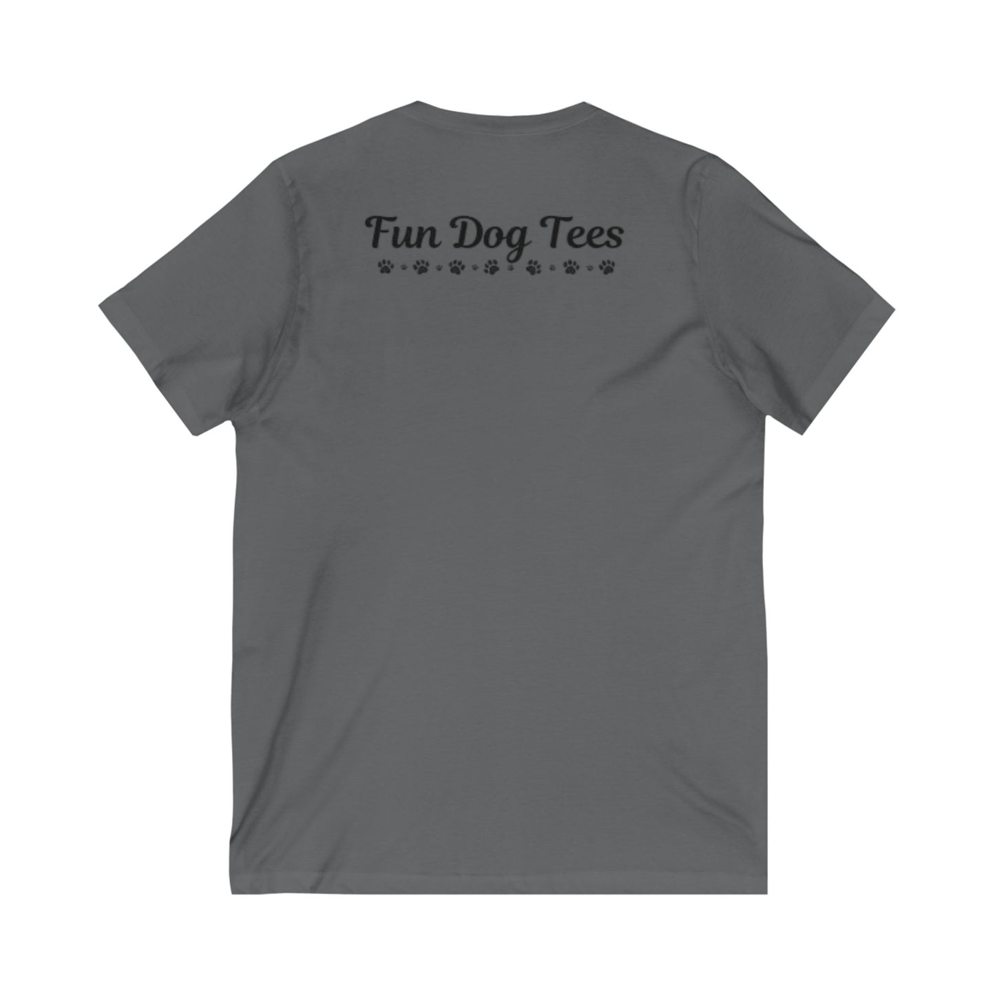 Easily Distracted by Dogs V-Neck Tee, Funny Dog Lover Shirt, Pet Owner Gift, Casual Daily Wear, Unisex Dog T-Shirt