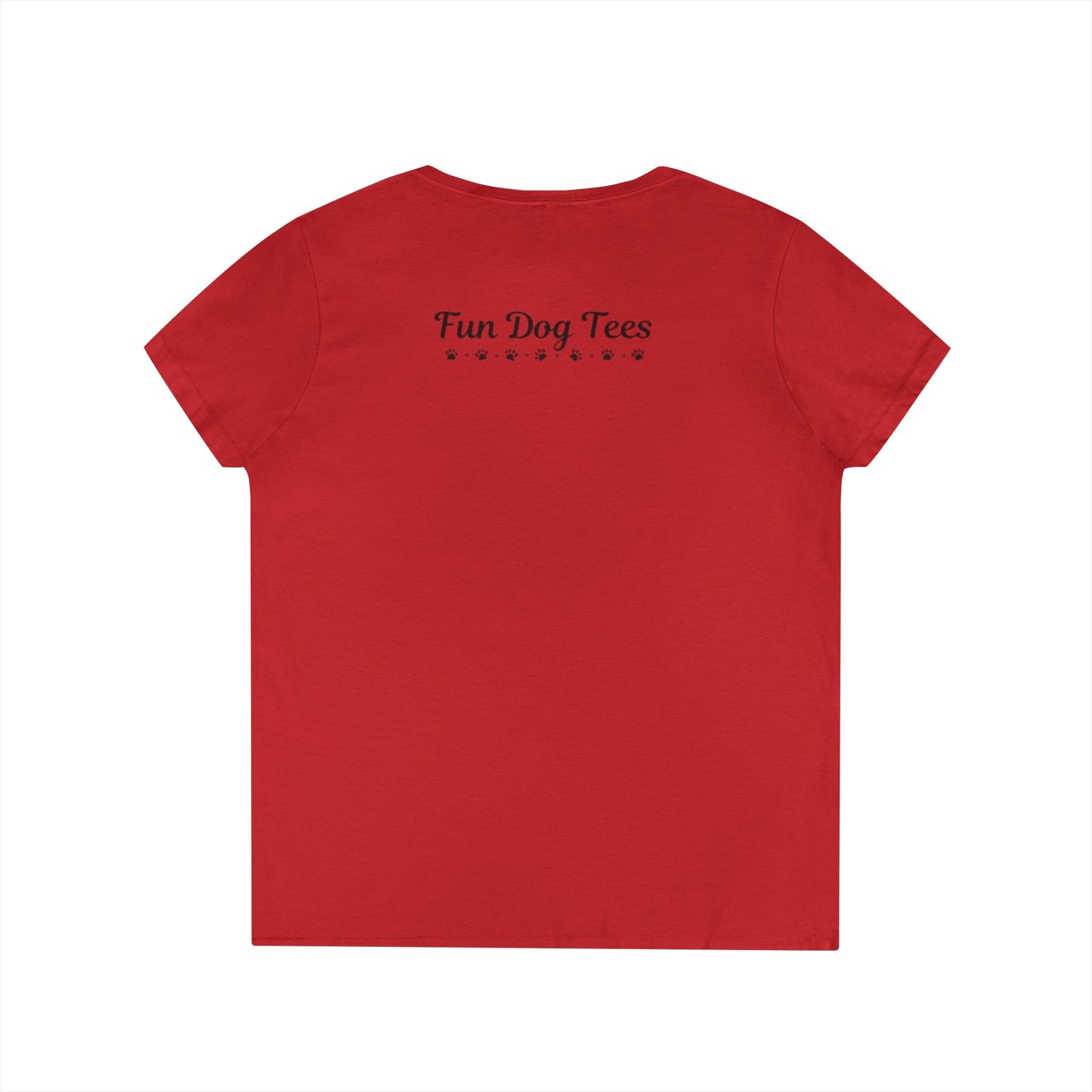 Cute Dog Lover V-Neck T-Shirt, Funny Pet Tee, Animal Lover Gift, Casual Everyday Wear, Dog Mom Shirt, Gift for Dog Owners