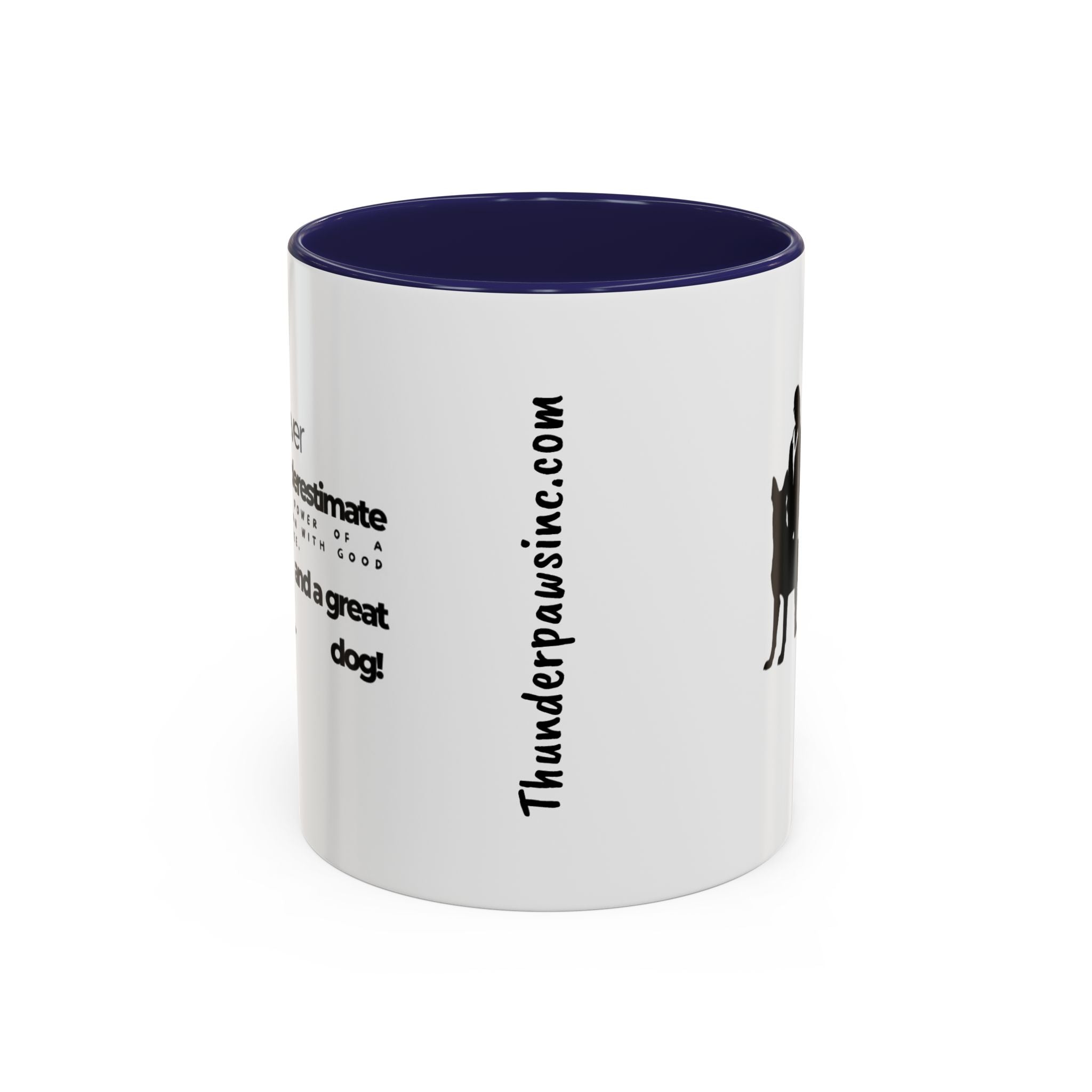 Never Underestimate a Woman Accent Coffee Mug (11, 15oz)